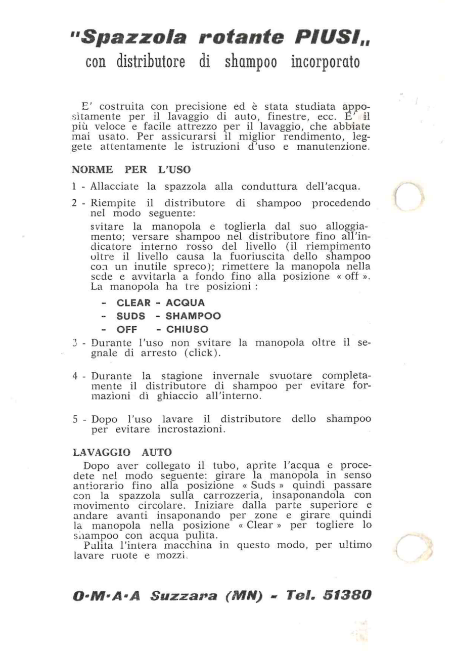 SPAZZOLA ROTANTE LAVAGGIO AUTO